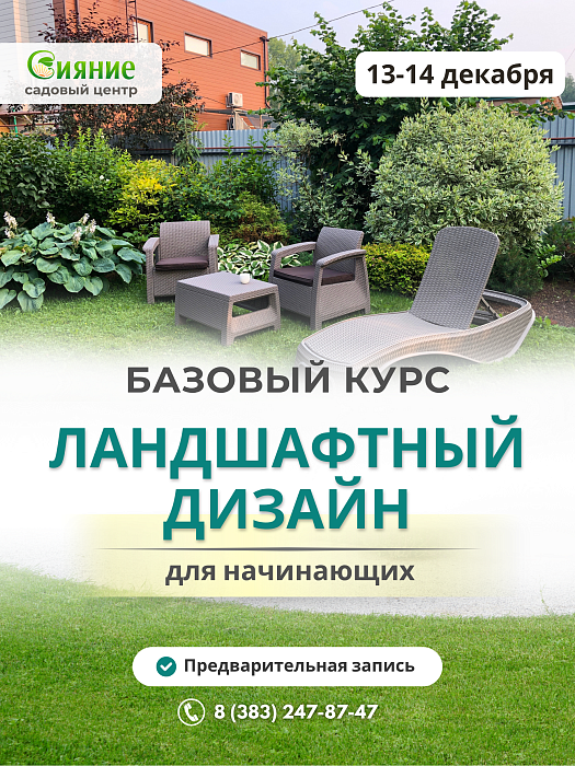 Базовый курс "Ландшафтный дизайн для начинающих" в декабре